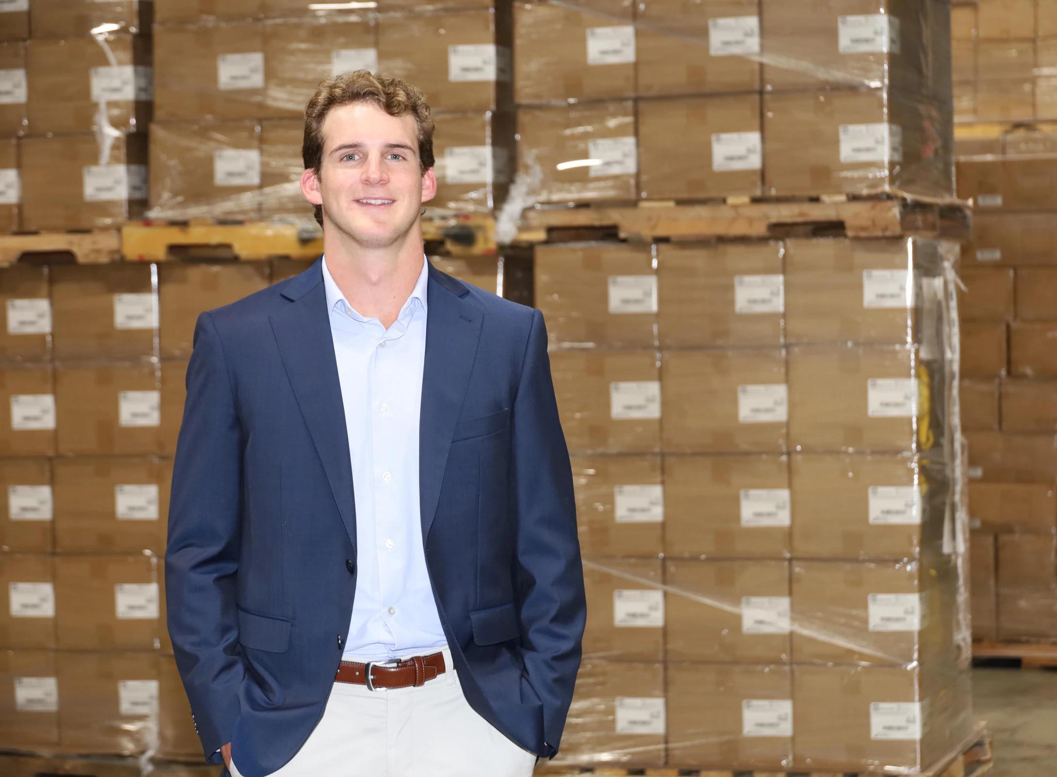 Rory O’Donnell at a Riverside Logistics warehouse
